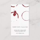 Natürliche Braun mit Weinsteinen und Glas Visitenkarte (Rückseite)