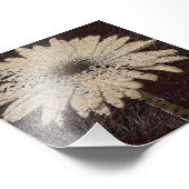 Natürliche, braune Farbtöne Daisy Wandbehängung Fotodruck (Ecke)