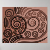 Natürliche braune, stilisierte Fern-Frontlenker Poster (Vorne)