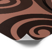 Natürliche braune, stilisierte Fern-Frontlenker Poster (Ecke)