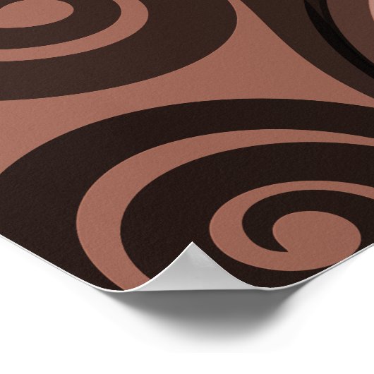 Natürliche braune, stilisierte Fern-Frontlenker Poster (Ecke)