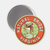 Natürliche Brücke Virginia Jahrgang Reise Magnet (Vorderseite/Rückseite)