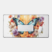 Natürliche Butterfly Blütenblütenblüte Haven Wasse Schreibtischunterlage (Tastatur & Maus)
