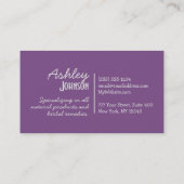 Natürliche Cosmetology-KräuterHautpflege Visitenkarte (Rückseite)