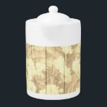 Natürliche Country Chic Rose<br><div class="desc">Cream Country Chic Rose entwerfen Teekanne.</div>
