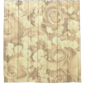 Natürliche Country Chic Rose Duschvorhang (Vorderseite)