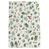 Natürliche Creme Natur Weihnachten Mittlere Geschenktüte (Rückseite)