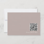 Natürliche Creme Scan Qr Code Wahl Hochzeit RSVP Karte (Rückseite)