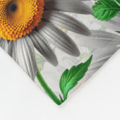 Natürliche Daisy-Blume Fleecedecke (Ecke)