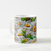 Natürliche Daisy-Blume Kaffeetasse (Vorderseite Links)
