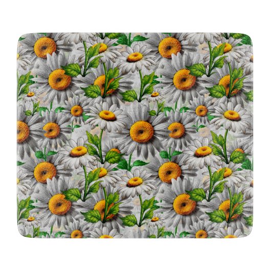 Natürliche Daisy-Blume Schneidebrett (Vorderseite)