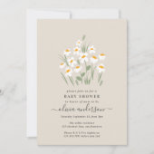 Natürliche duftende, elegante Babydusche Einladung (Vorderseite)