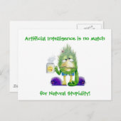 Natürliche Dummheit Postkarte (Vorne/Hinten)