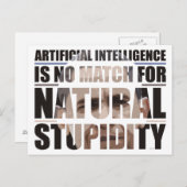Natürliche Dummheit Postkarte (Vorne/Hinten)