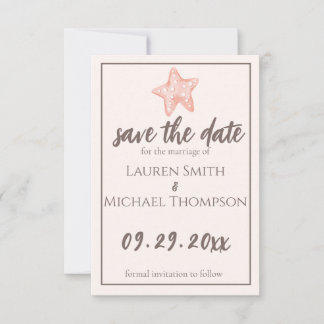 Natürliche Elegante Beach Seas Flat Save the Date 