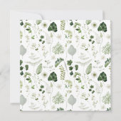 Natürliche elegante Hochzeit mit botanischen Schri Save The Date (Rückseite)