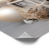 Natürliche Eleganz: neutrale Weihnachtsmauer Art D Poster (Ecke)