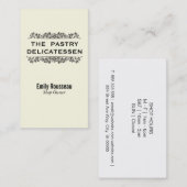 Natürliche Elemente | Delikatessen 2 Visitenkarte (Vorne/Hinten)