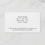 Natürliche Elemente | Delikatessen 2 Visitenkarte (Rückseite)