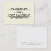 Natürliche Elemente | Delikatessen Visitenkarte (Vorne/Hinten)