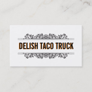 Natürliche Elemente Food Truck Visitenkarte