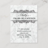 Natürliche Elemente | Weißer Marmor Visitenkarte (Vorderseite)