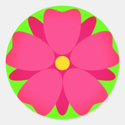 Natürliche Emoji-Blume Runder Aufkleber (Vorderseite)