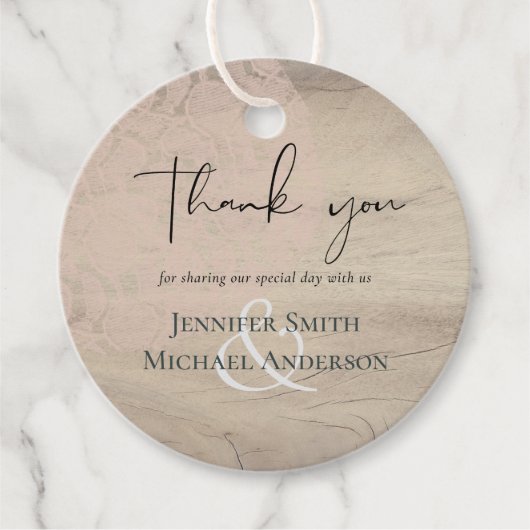 Natürliche Erde Rustikales Waldland-Blätter Geschenkanhänger (Vorderseite)