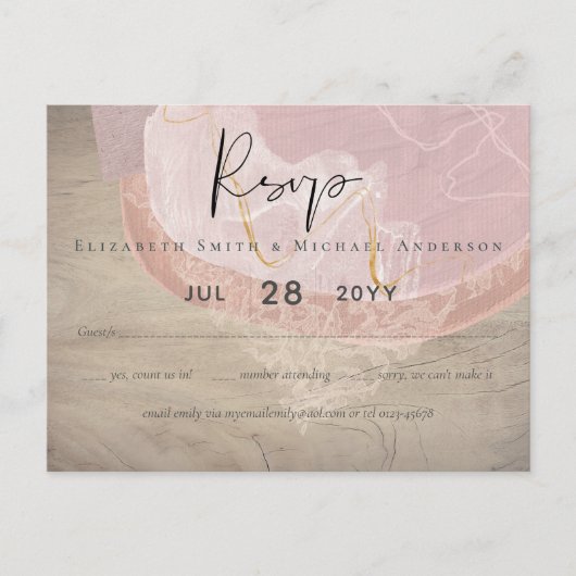 Natürliche Erde Rustikales Waldland-Blätter Postkarte (Vorderseite)