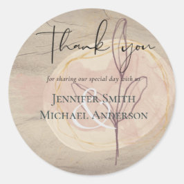 Natürliche Erde Rustikales Waldland-Blätter Runder Aufkleber