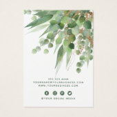 Natürliche Eukalyptus- und Gold-Glitzer-Grafikkart (Rückseite)