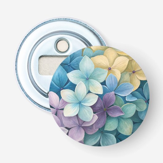 Natürliche farbenfrohe Blumen  Flaschenöffner (Vorderseite)
