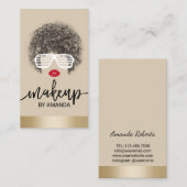 Natürliche Friseursalon Modern Makeup Artist Salon Visitenkarte (Vorne/Hinten)