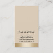 Natürliche Friseursalon Modern Makeup Artist Salon Visitenkarte (Rückseite)