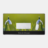 Natürliche Frühlingsblumen Schneeflocken-Blume blü Schreibtischunterlage (Tastatur & Maus)