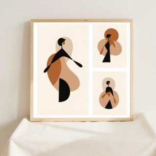 Natürliche Geometrie – Feminine Minimalistische Ku Poster