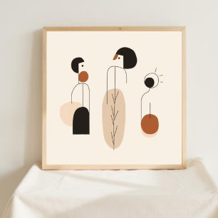 Natürliche Geometrie – Feminine Minimalistische Ku Poster