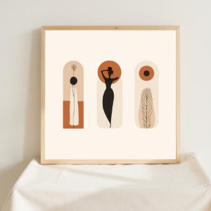 Natürliche Geometrie – Feminine Minimalistische Ku Poster