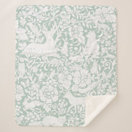 Natürliche, grün Zeichnend Waldtiere Sherpadecke