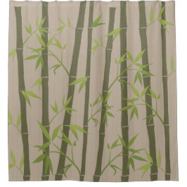 Natürliche grüne Bambus-Pflanze Duschvorhang