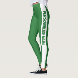 Natürliche grüne Farbe PERSONALISIEREN Leggings