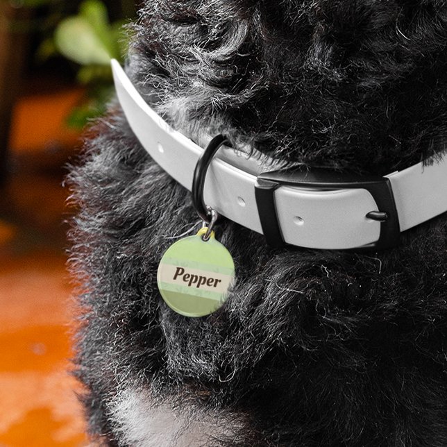 Natürliche grüne Streifen Haustiermarke (Von Creator hochgeladen)