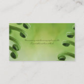 Natürliche, grüne Visitenkarte (Rückseite)