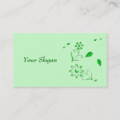 Natürliche grüne Visitenkarte (Rückseite)