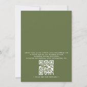 Natürliche Grünpflanzen Rustikale Elegante QR-Code Einladung (Rückseite)