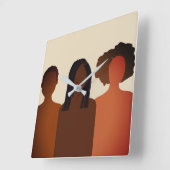 Natürliche Haar-Wanduhr Quadratische Wanduhr (Winkel)