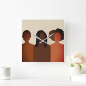 Natürliche Haar-Wanduhr Quadratische Wanduhr (Zuhause)