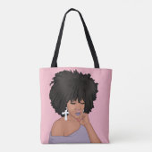 Natürliche Haarafro-Drehungs-heraus Diva Tasche (Rückseite)