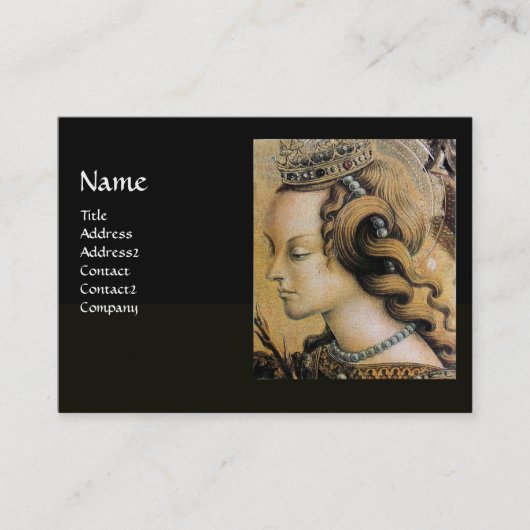 NATÜRLICHE HAARSCHÖNHEIT JEWELRY MONOGRAM schwarze Visitenkarte (Vorderseite)