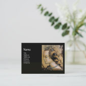 NATÜRLICHE HAARSCHÖNHEIT JEWELRY MONOGRAM schwarze Visitenkarte (Stehend Vorderseite)